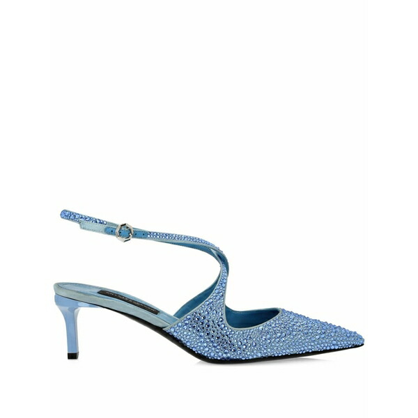 フィリップ飾り気のない レディース パンプス シューズ 55粍 slingback strass pumps Blue