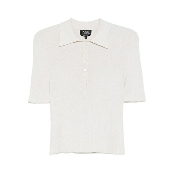 アーペーセー レディース スポーツシャツ トップス Cotton polo shirt Grey