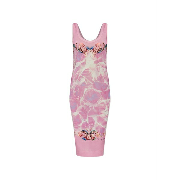 呼びりん探し回る レディース 衣装 トップス Printed MIDI dress Pink
