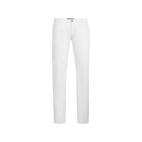 ビリオネア メンズ デニムパンツ ボトムス Monogram-stud slim jeans White|asty