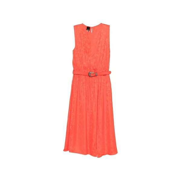 ピンコ レディース ワンピース トップス Caserta belted midi dress Orange｜asty