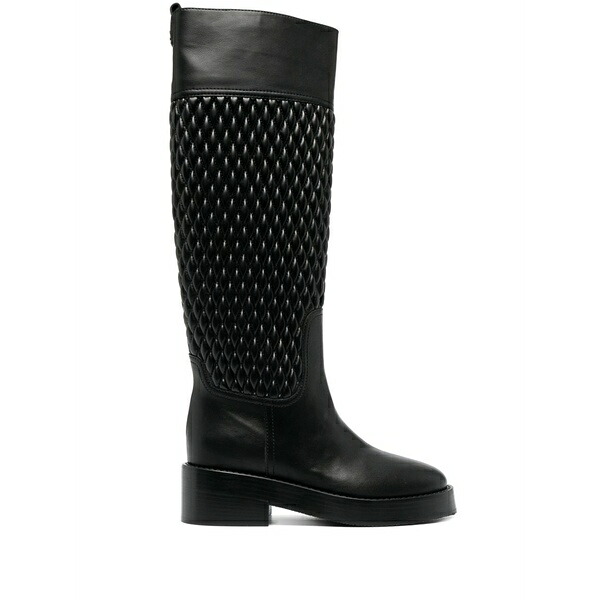 カサディ レディース ブーツ シューズ Dome quilted riding boots Black