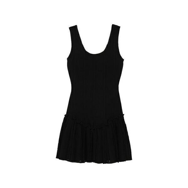 真砂ロ レディース 衣装 トップス Ruffled knitted dress Black