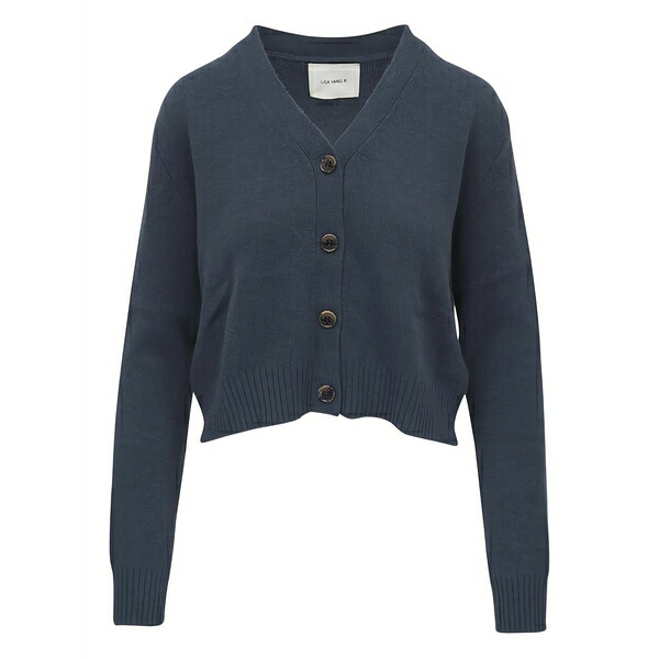 リサ・ヤン レディース ジレー アウター V-neck cashmere cardigan Blue