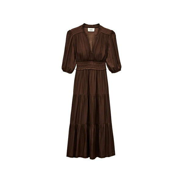 バッシュ レディース 衣装 トップス Shirred tiered dress Brown