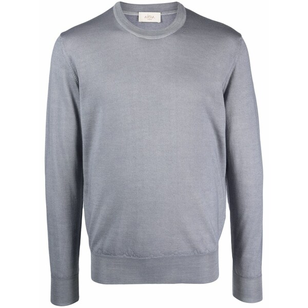 アルテア メンズ ニット&セーター アウター Crew-neck virgin-wool jumper Grey｜asty