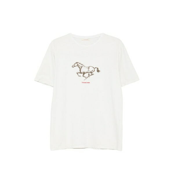 トラマロッサ メンズ プルオーバー トップス Horse-print t-shirt Neutrals