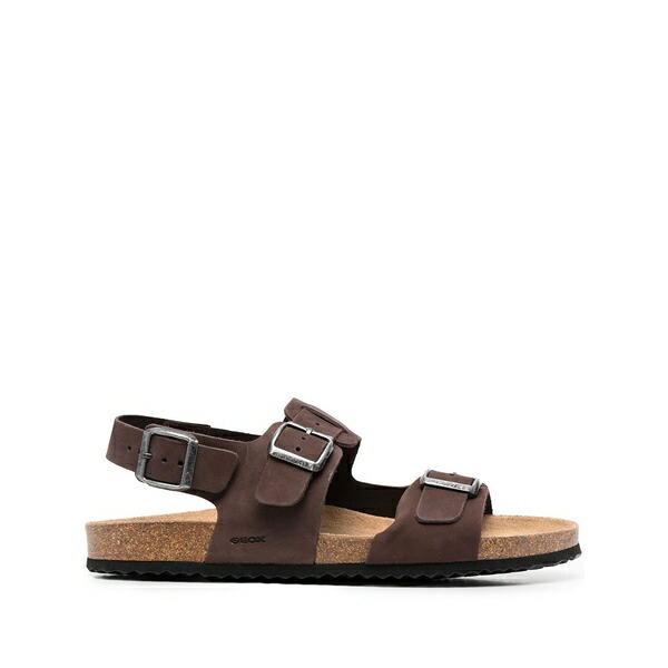 ジェオックス メンズ サンダル シューズ Ghita leather sandals Brown