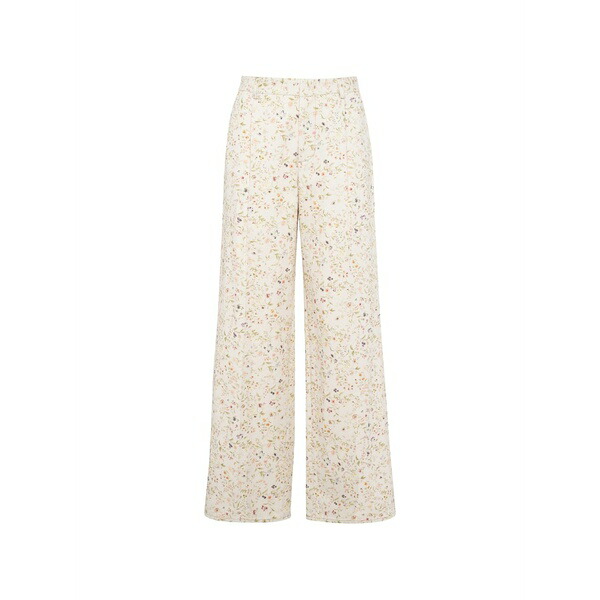 テラ レディース カジュアルパンツ ボトムス Floral-print trousers Neutrals｜asty
