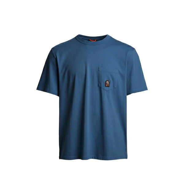 パラジャンパーズ メンズ Tシャツ トップス Neel chest-pocket t-shirt Blue|asty