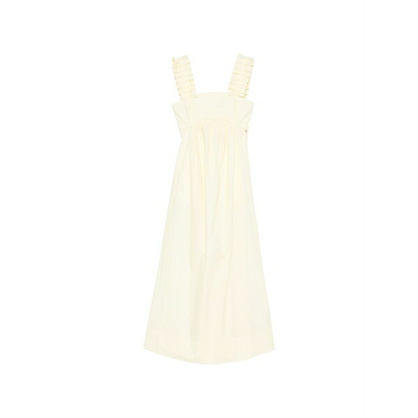リュージョー レディース ワンピース トップス Ruffled maxi dress Neutrals｜asty
