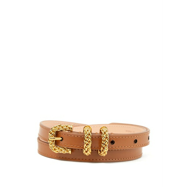 バイ毛革 レディース 三尺帯 付属物 Kat summer chain buckle belt Brown