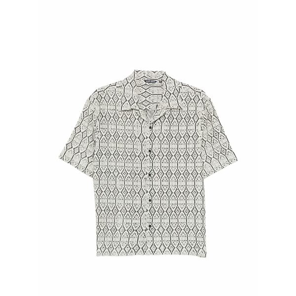 アンソニーモラート メンズ シャツ トップス Geometric-jacquard shirt Neutrals