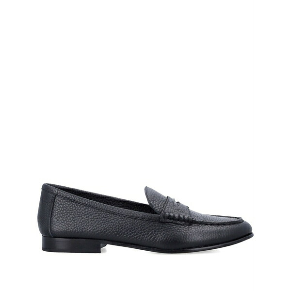 ラルフローレン レディース スリッポン・ローファー シューズ Pebbled leather loafers Black｜asty