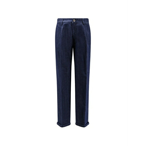 PTトリノ メンズ ジーンズズボン下 ボトムス Logo patch regular jeans Blue