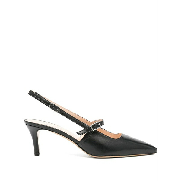 パロッシュ レディース パンプス シューズ 60粍 leather slingback pumps Black