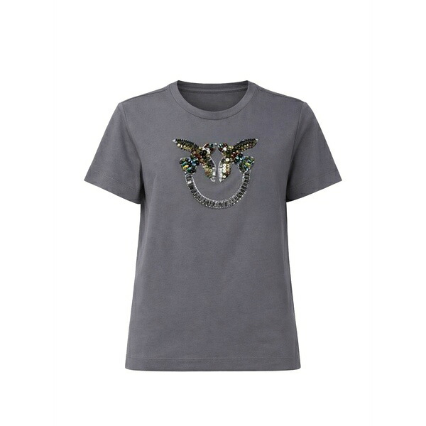 ピンコ レディース プルオーバー トップス Quentin embellished cotton t-shirt Grey