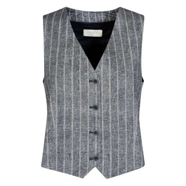 チルコロ1901 レディース 上衣＆上衣 アウター Pinstriped waistcoat Blue