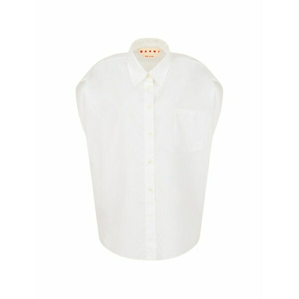 マルニ レディース シャツ トップス Cotton pocket shirt White|asty