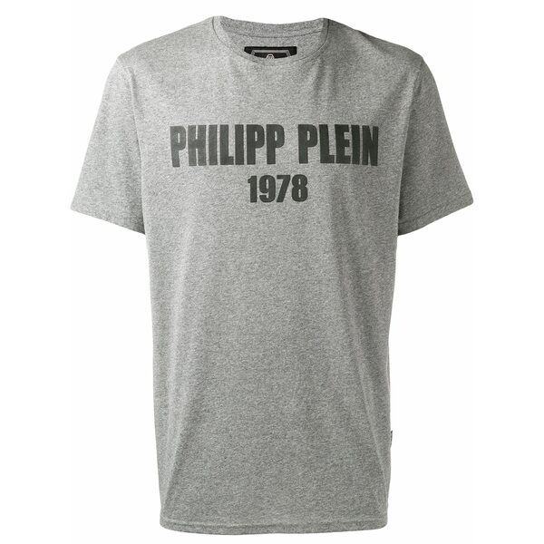 フィリップ飾り気の無い メンズ プルオーバー トップス Logo print t-shirt Grey