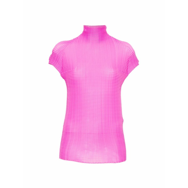 イッセイミヤケ レディース ティーシャツ トップス Pleated top Pink