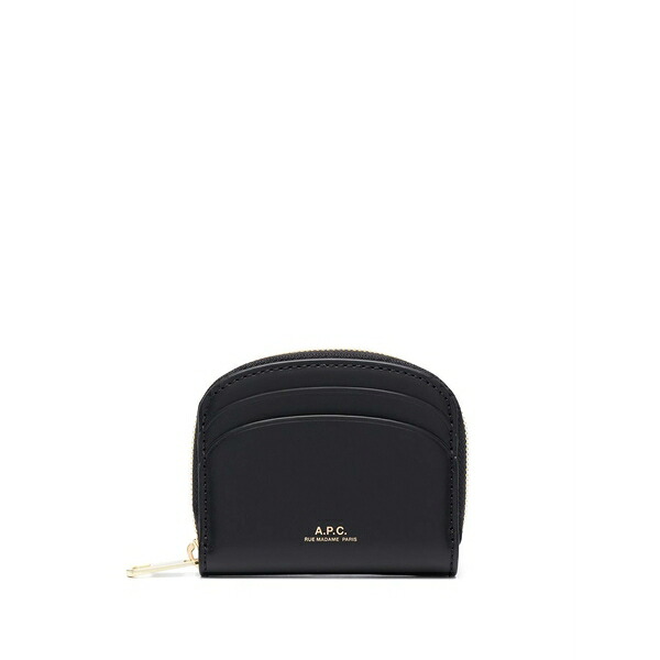 アーペーセー レディース 紙入れ 付属品 Demi-lune mini compact wallet Black