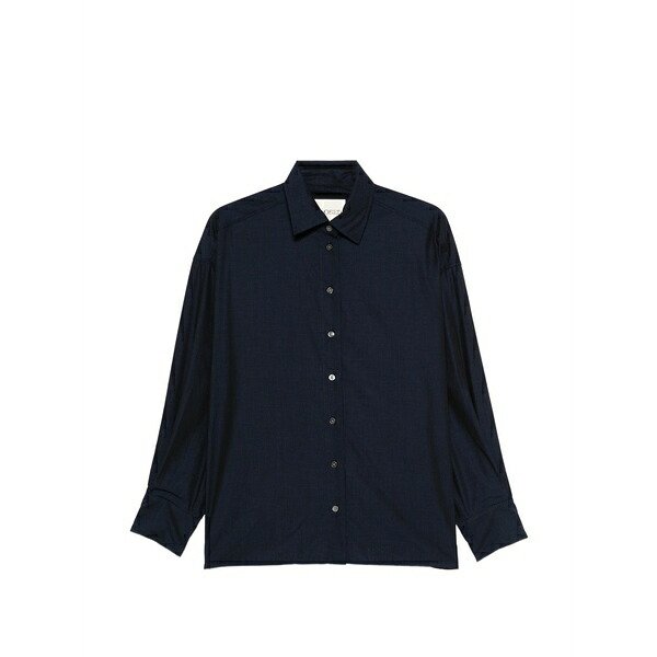 クローズド レディース シャツ トップス Buttoned long-sleeve shirt Blue|asty