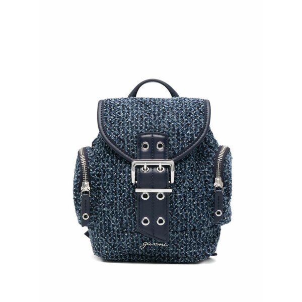 ガニー レディース うしろ側容器に並べる・背嚢 御徒面子 Buckle zip backpack Blue
