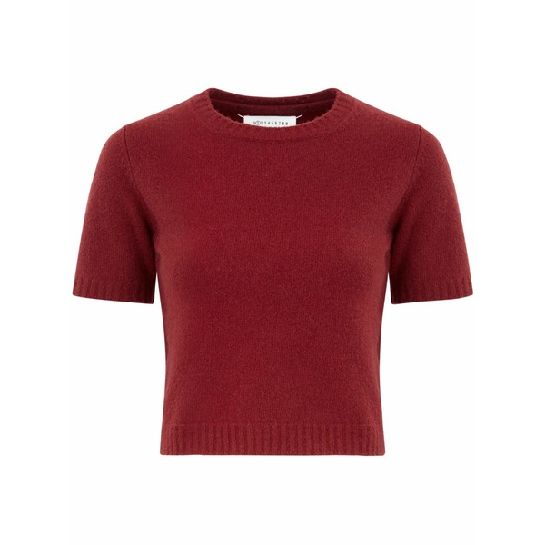 マルタンマルジェラ レディース ティーシャツ トップス Cropped wool top Red