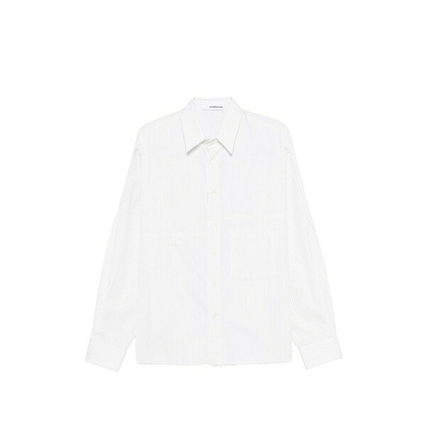 お召しものメイン メンズ プルオーバー トップス Richard evo pinstripe-pattern shirt White