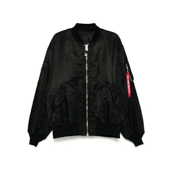 マスターマインド ワールド メンズ ジャケット＆ブルゾン アウター X alpha industries ma-1 jacket Black｜asty