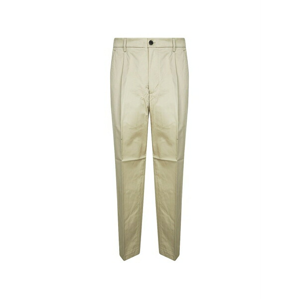 デパートメントファイブ メンズ 心地好いズボン下 ボトムス Pleated wide-leg trousers Neutrals ズボン・パンツ-メンズファッション