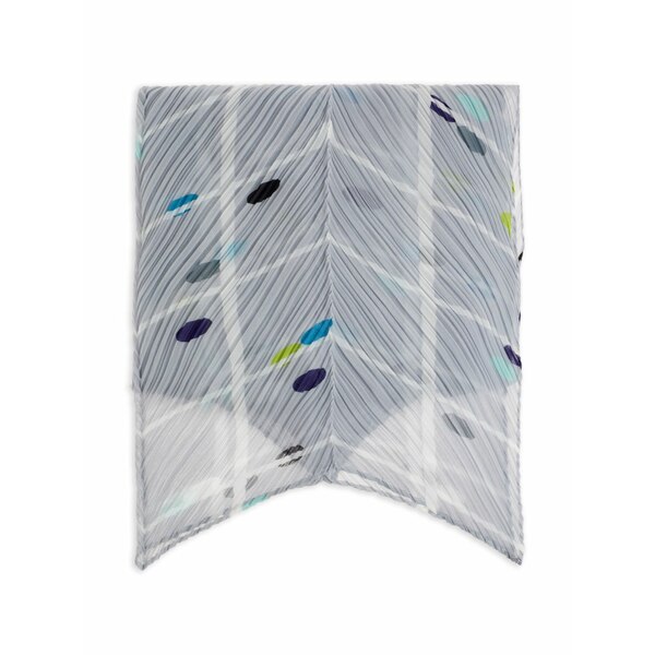 筋目 プリーズ イッセイ ミヤケ レディース 消音装置・袈裟・えり巻き 佩び物 Pleated patterned scarf Grey