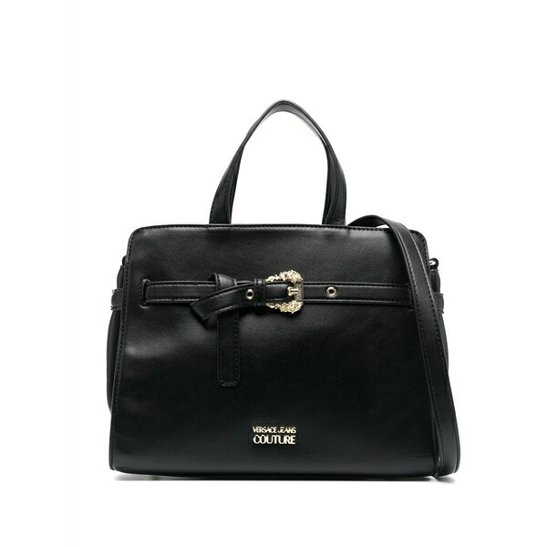ベルサーチ レディース トートバッグ バッグ Logo-plaque tote bag Black｜asty