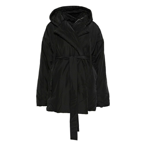 ノーマカマリ レディース 厚地の外套 アウター Belted oversized coat Black