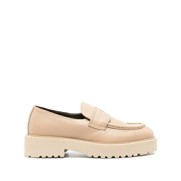 ドンカルズ レディース スリッポン・ローファー シューズ Leather penny loafers Brown