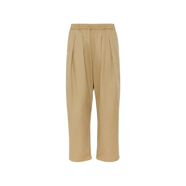 マルタンマルジェラ メンズ カジュアルパンツ ボトムス Elasticated pleated trousers Neutrals|asty