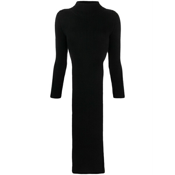 ジャンパトゥ レディース 編み物\u0026ティーシャツ アウター Cut-out detail wool knitted top  Black