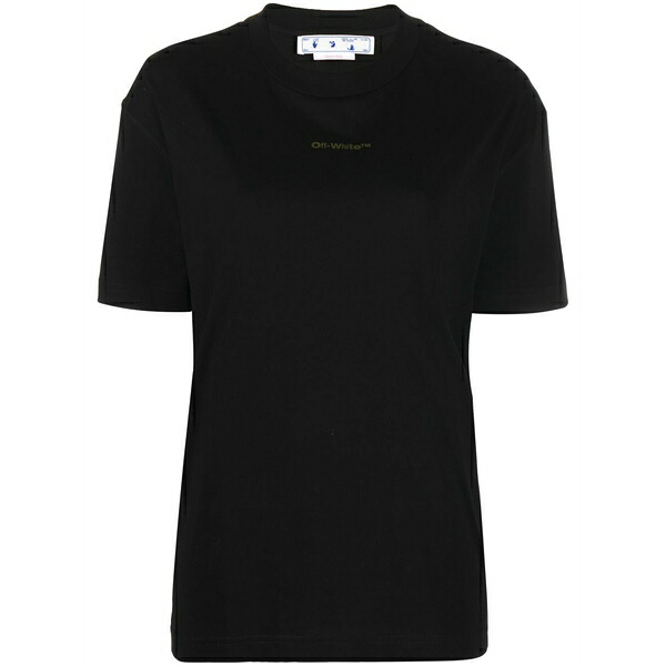 象牙色 レディース プルオーバー トップス Arrows-logo cotton t-shirt Black