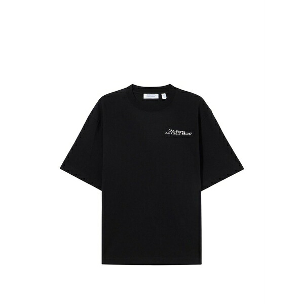 オフホワイト メンズ Tシャツ トップス Type arrow skate s/s t-shirt Black｜asty