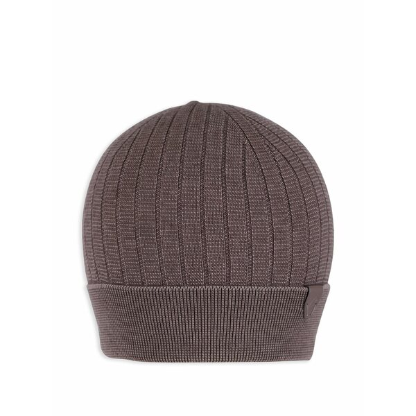 ブリオーニ メンズ 帽子 アクセサリー Ribbed beanie hat Brown|asty