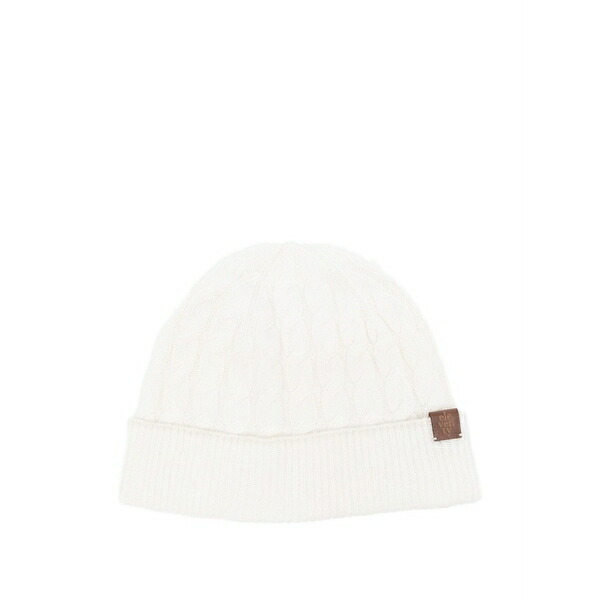 イレブンティ メンズ かぶり笠 付属品 Cable-knit beanie hat Neutrals