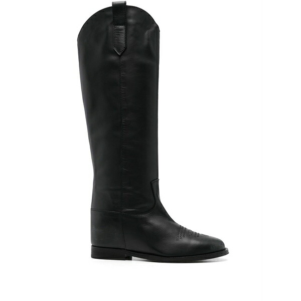 ヴィアローマ15 レディース ブーツ シューズ Leather boots  Black
