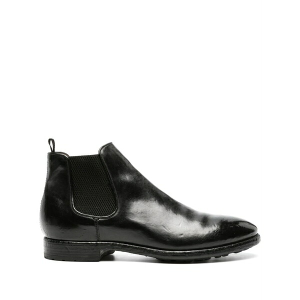 オフィチーネ 創作的 メンズ ブーツ シューズ Polished leather chelsea boots  Black