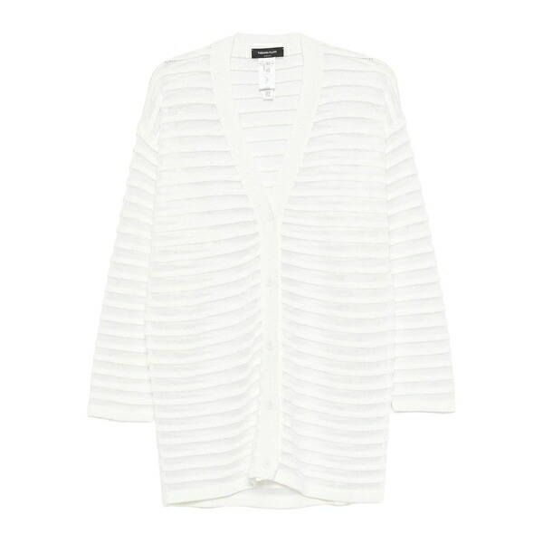 ファビアナ フィリッピ レディース ジレー アウター V-neck cardigan White