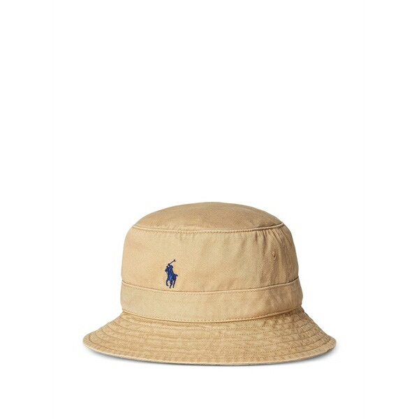 ラルフローレン メンズ 帽子 アクセサリー Embroidered-logo bucket hat Neutrals