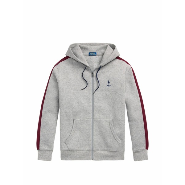 ラルフローレン メンズ パーカー・スウェットシャツ アウター Stripe-detail hoodie Grey メンズファッション-トップス