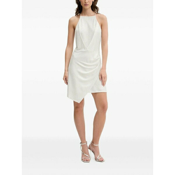 イロ レディース 衣装 トップス Halter-neck asymmetric mini dress White スーツ・セットアップ-ワンピーススーツ-レディースファッション