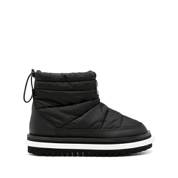 トミーヒルフィガー レディース ブーツ シューズ Logo-patch padded ankle boots  Black