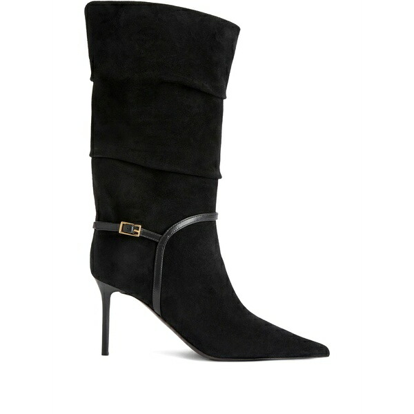 ジュゼッペザノッティ レディース ブーツ シューズ 85mm secret pleated suede boots Black